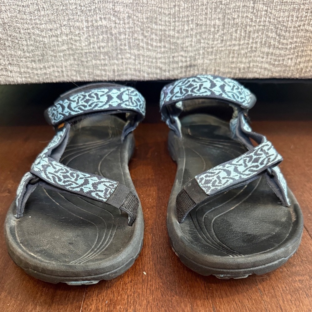 Teva Tirra Sandals Womens 11 Black Blue Geometric Strappy Hiking Sport 1093378 - Picture 4 of 6